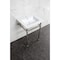 Kingston Brass 25 Console Sink with Brass Legs Single Faucet Hole, WhiteBrushed Nickel KVBH252278 - alternate 3